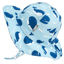 Load image into Gallery viewer, Kids Cotton Floppy Hat-Blue Whale
