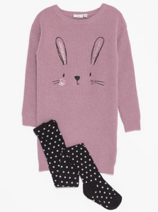 Infant Knit Dress with Tights
