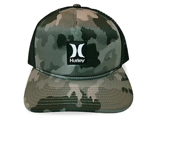 Hurley Youth Green Camo Adjustable Hat