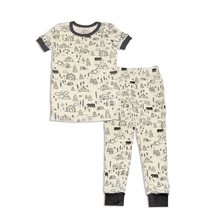 Load image into Gallery viewer, Bamboo Short Sleeve 2pc Pajama Set- Doodle Camp
