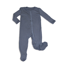 Load image into Gallery viewer, Bamboo Zip Up Footie- Flint
