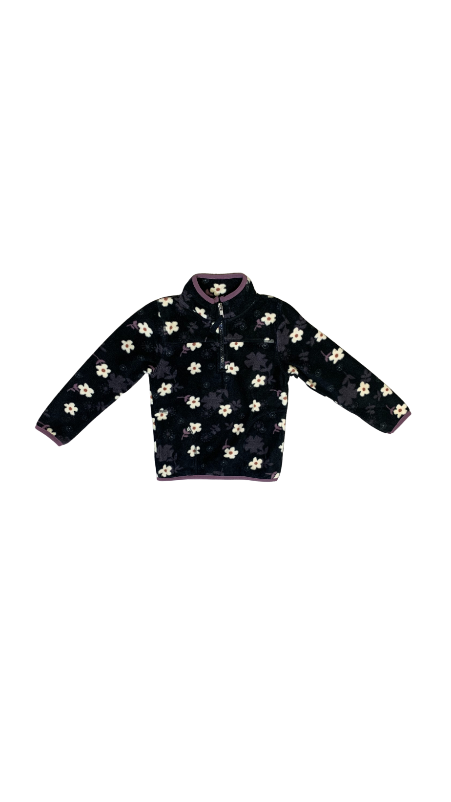 Floral Half Zip Fleece Sweater