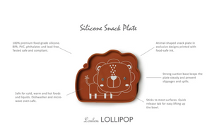 LouLou Lollipop Silicone Suction Snack Plate Lion