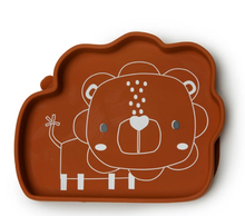 Load image into Gallery viewer, LouLou Lollipop Silicone Suction Snack Plate Lion
