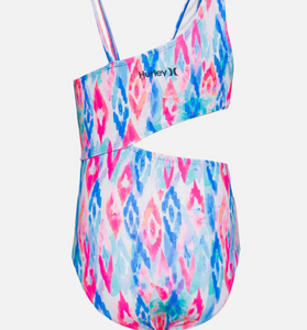 Hurley Youth Asymmetrical Cutout One Piece Swimsuit