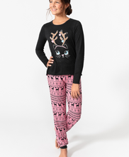 Load image into Gallery viewer, 2pc Youth Reindeer Pajama Set
