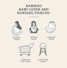 Load image into Gallery viewer, Bamboo Baby Cover &amp; Nursing Poncho (Dotty Leaf)
