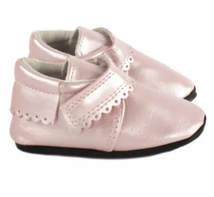Queenie Pearl Pink Scallop Shoes