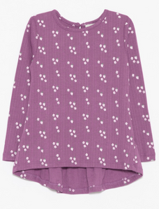 Infant Ribbed Floral Long Sleeve