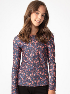 Ribbed Youth Floral Long Sleeve