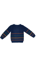 Load image into Gallery viewer, Youth Stripe Crewneck Shaker Sweater
