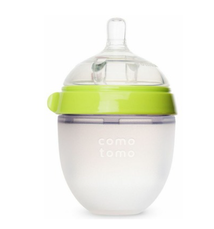 Como Tomo Soft Hygienic Silicone Baby Bottle Green