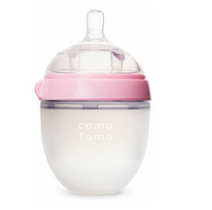 Como Tomo Soft Hygienic Silicone Baby Bottle Pink