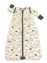Load image into Gallery viewer, Bamboo Classic Sleeping Sack W/ Detachable Sleeves- Doodle Camp
