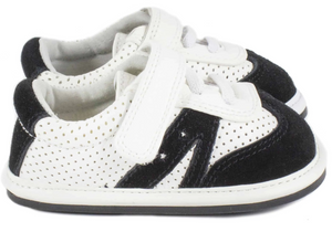 Tanner Black & White Suede Sneakers
