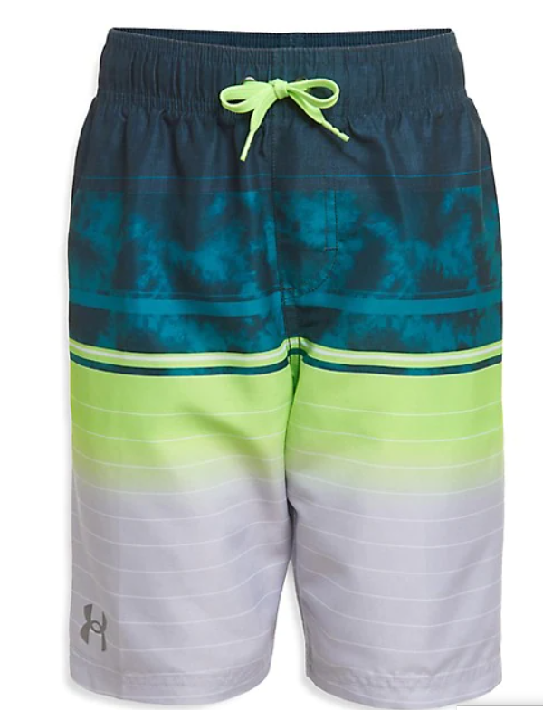 UA Youth Tie Dye Stripe Swim Shorts