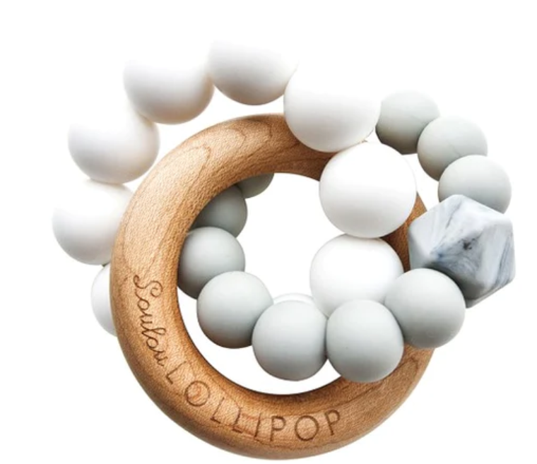 Loulou Lollipop Trinty Silicone & Wood Teether