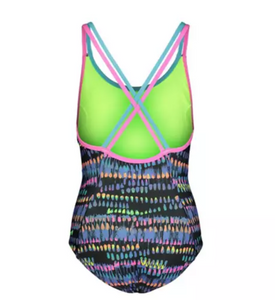 UA Youth Watercolor Drip One Piece Swimsuit