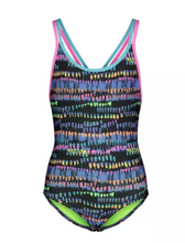 Load image into Gallery viewer, UA Youth Watercolor Drip One Piece Swimsuit
