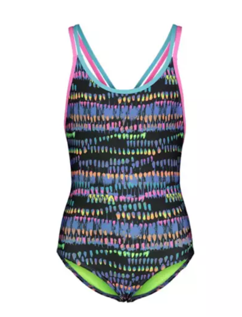 UA Youth Watercolor Drip One Piece Swimsuit