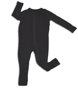 Bamboo Two Way Zipper Romper (Asphalt)